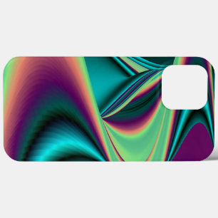 Futuristische Abstracte 3D Metallic Rainbow Art iPhone 13 Pro Max Hoesje