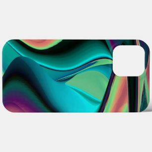 Futuristische Abstracte 3D Metallic Rainbow Art iPhone 13 Pro Max Hoesje