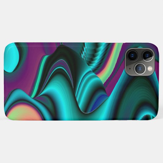 Futuristische Abstracte 3D Metallic Rainbow Art Case-Mate iPhone Case (Achterkant (horizontaal))