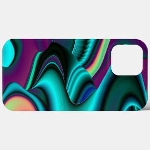 Futuristische Abstracte 3D Metallic Rainbow Art iPhone 13 Pro Max Hoesje