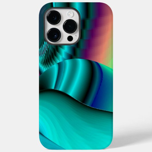 Futuristische Abstracte 3D Metallic Rainbow Art Case-Mate iPhone Case (Achterkant)