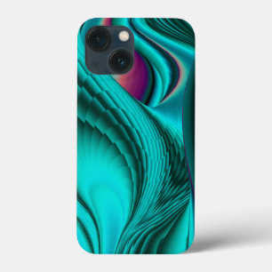 Futuristische Abstracte 3D Metallic Rainbow Art iPhone 13 Mini Hoesje