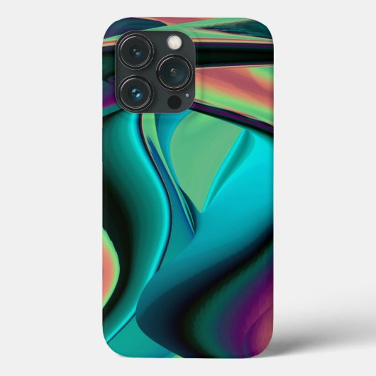 Futuristische Abstracte 3D Metallic Rainbow Art Case-Mate iPhone Case (Achterkant)