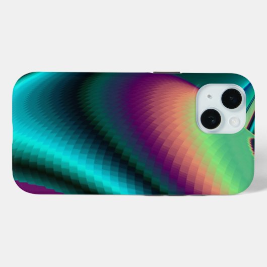 Futuristische Abstracte 3D Metallic Rainbow Art Case-Mate iPhone Case (Achterkant (horizontaal))