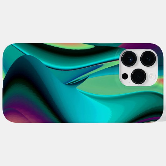 Futuristische Abstracte 3D Metallic Rainbow Art Case-Mate iPhone Case (Achterkant (horizontaal))