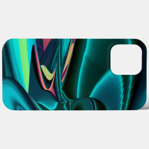 Futuristische Abstracte 3D Metallic Rainbow Art iPhone 13 Pro Max Hoesje