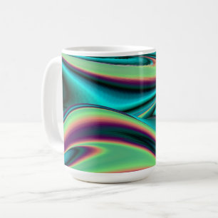 Futuristische Abstracte 3D Metallieke Regenboog Ku Koffiemok