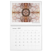 Futuristische Abstracte fractals 2026 Kalender (Jan 2017)