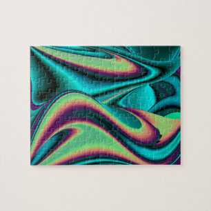 futuristische, Abstracte regenboog Legpuzzel