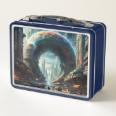 Futuristische Alien Planet Portal met Magic Gate (Achterkant)