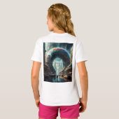 Futuristische Alien Planet Portal met Magic Gate T-shirt (Achterkant volledig)
