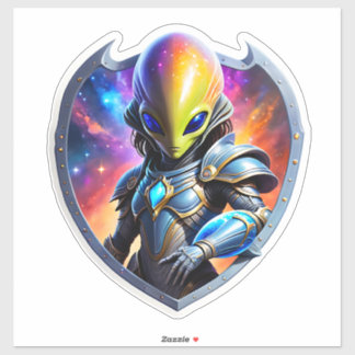 futuristische alien sticker
