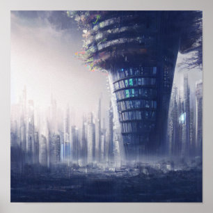 Futuristische appartementen poster