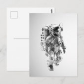futuristische astronaut briefkaart (Voorkant / Achterkant)