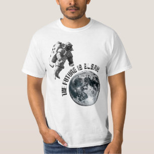 futuristische astronaut   De toekomst is somber T-shirt