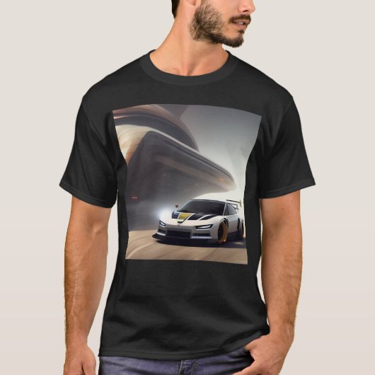 Futuristische auto 3 t-shirt (Voorkant)