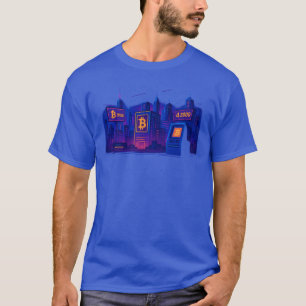 Futuristische Bitcoin Stad T-shirt