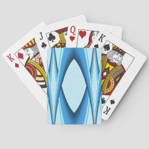 Futuristische Blauwe Boog Pokerkaarten