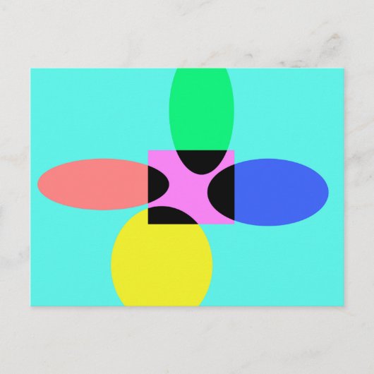 Futuristische bloem briefkaart (Voorkant)