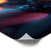 Futuristische Bloemen Robot Poster (Hoek)