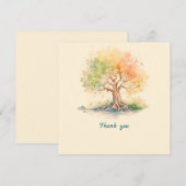 futuristische boom dankkaart bedankkaart (Voorkant / Achterkant)