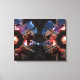 Futuristische Chrystal X7-11 gewikkeld Canvas Afdruk