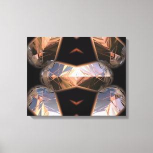 Futuristische Chrystal X7-2 gewikkeld Canvas Afdruk
