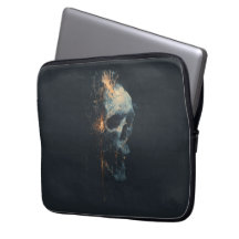 Futuristische Circuit Skull Laptophoes