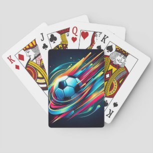 Futuristische Cyber Voetbal Snelheid Sporten Pokerkaarten