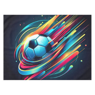 Futuristische Cyber Voetbal Snelheid Sporten Tafelkleed