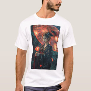 Futuristische Cyberpunk Cityscape" T-shirt