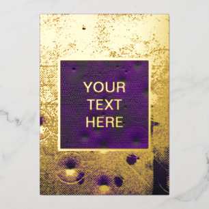 Futuristische Cyberpunk Grunge Textuur Folie Uitnodiging