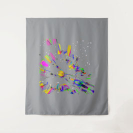 Futuristische digitale kunstcreaties wandkleed