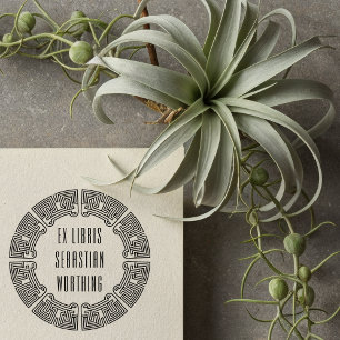 Futuristische Doolhof Aangepaste Ex Libris Stempel