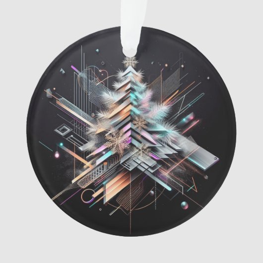 Futuristische Elegantie Kerstversiering Ornament (voorkant)