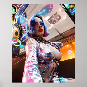 Futuristische Feestvreugde Poster