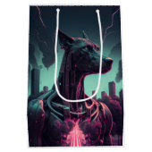 Futuristische Grote Deen De Robotische Vennootscha Medium Cadeauzakje (Achterkant)