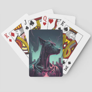 Futuristische Grote Deen De Robotische Vennootscha Pokerkaarten