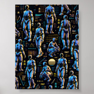 Futuristische humanoïde robotkunst | AI Android Sc Poster