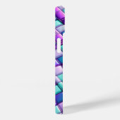 Futuristische Iridiserende Tech Grid-Telefoonhoes  Case-Mate iPhone Case (Achterkant / Rechts)