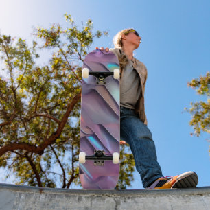 Futuristische iriserende/abstracte holografische skateboard