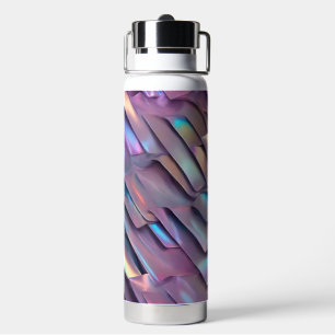 Futuristische iriserende/abstracte holografische waterfles