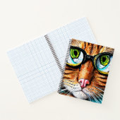 Futuristische kattenbril notitieboek (Binnen)