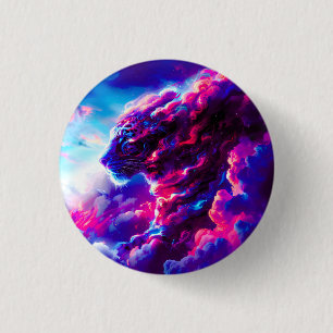 Futuristische Kosmische Neon Luipaard Ronde Button 3,2 Cm