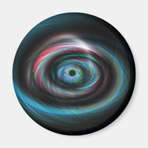 Futuristische lichtsporen oog magneet