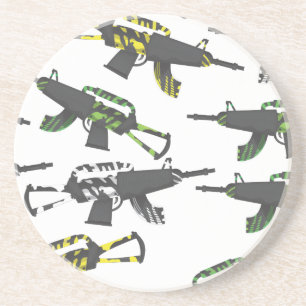 Futuristische machine-Pistool Zandsteen Onderzetter