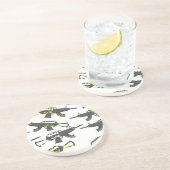 Futuristische machine-Pistool Zandsteen Onderzetter (Zijkant)