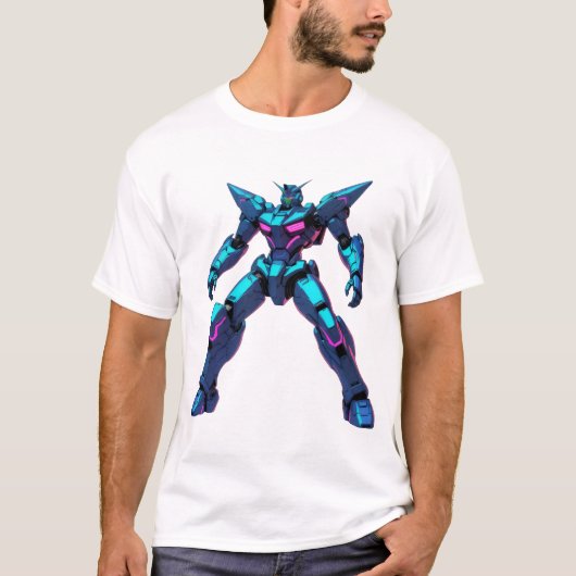 Futuristische Mecha Warrior T-shirt (Voorkant)