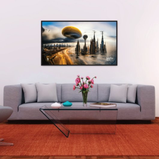 Futuristische metropolis poster