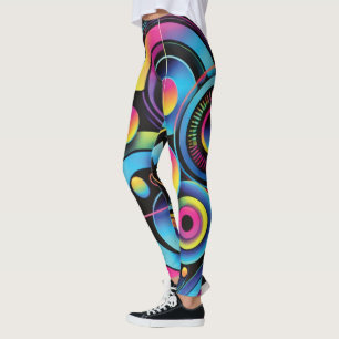 Futuristische Neon Abstracte Dames Leggings